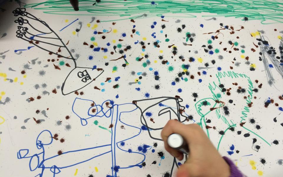 Refugee children drawing