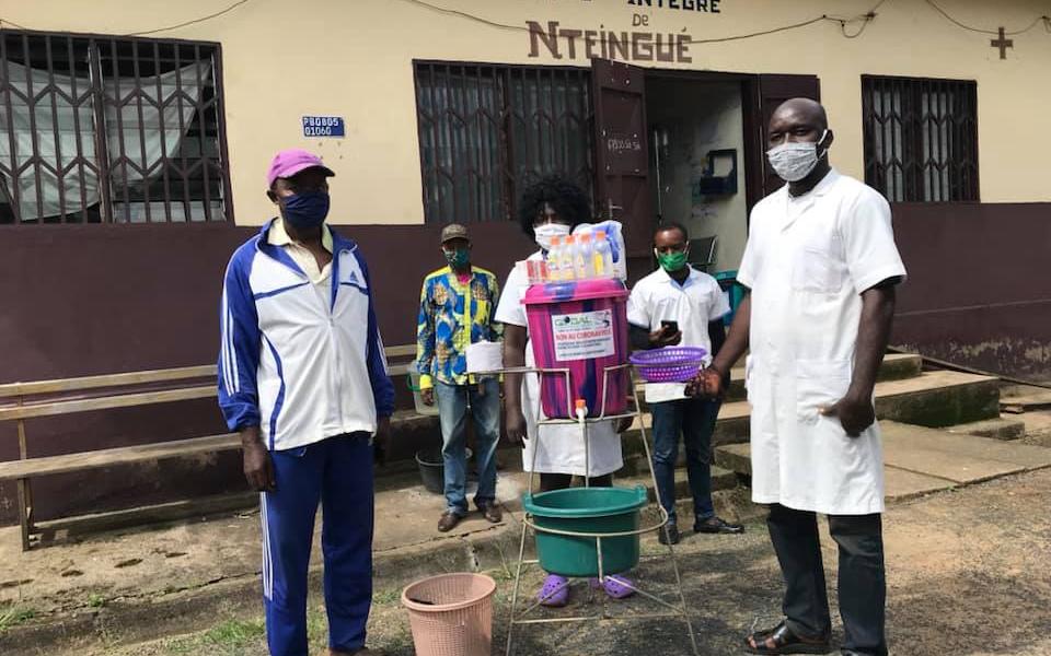 Donating Handwashing Kits to Nteingue Village
