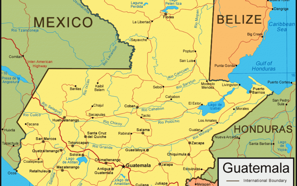 Photo: Guatemala map