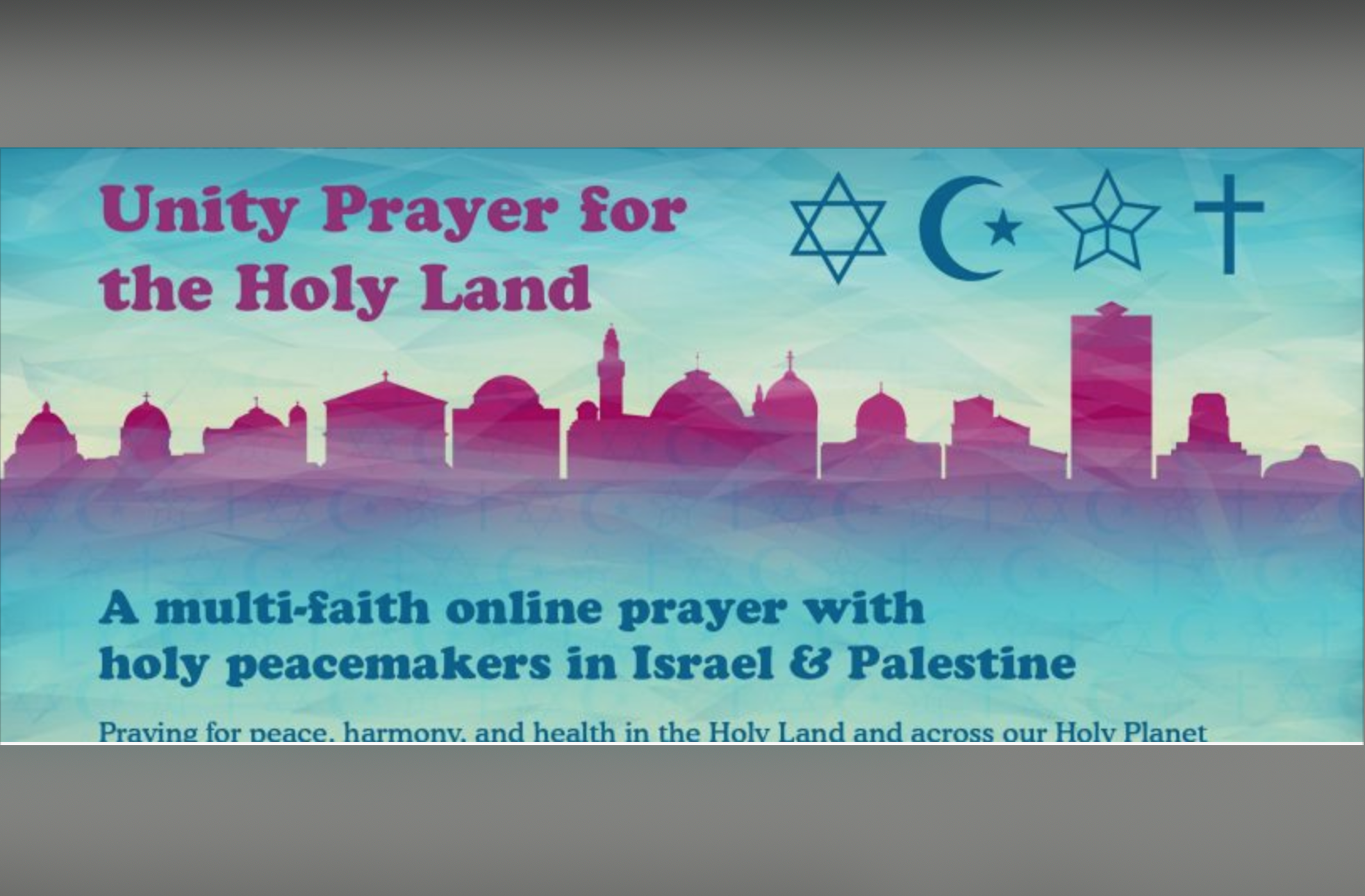 Shalom Salaam - A Prayer for Peace in the Middle East