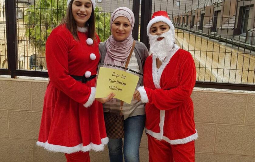 Photos: Hope for Palestinian Kids visits hospital on Christmas