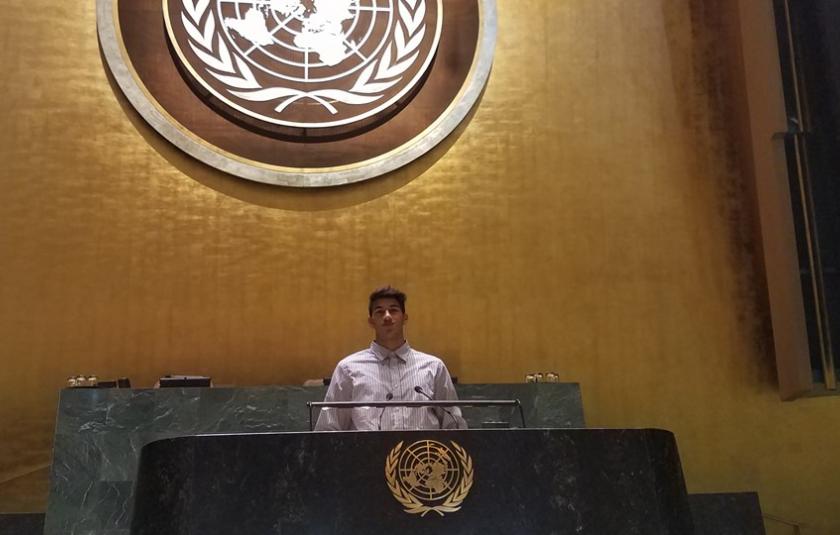 Hassan on UN podium