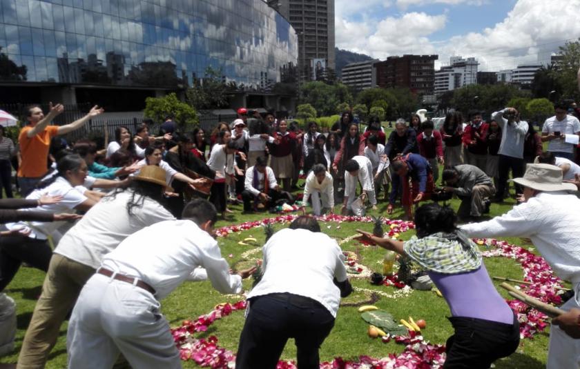 New Year's Indigenous Welcome Ceremony in Ecuador