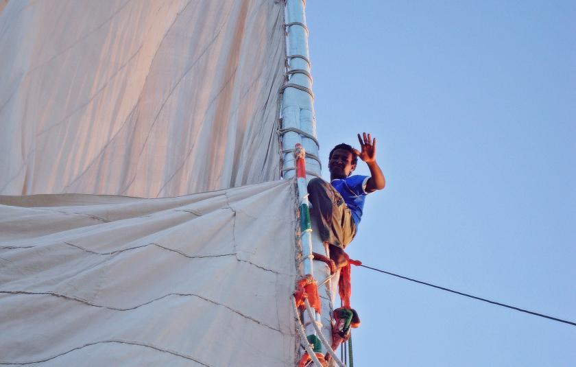 man on sailboat