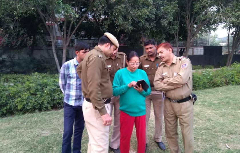 Some women receiving training from Police.