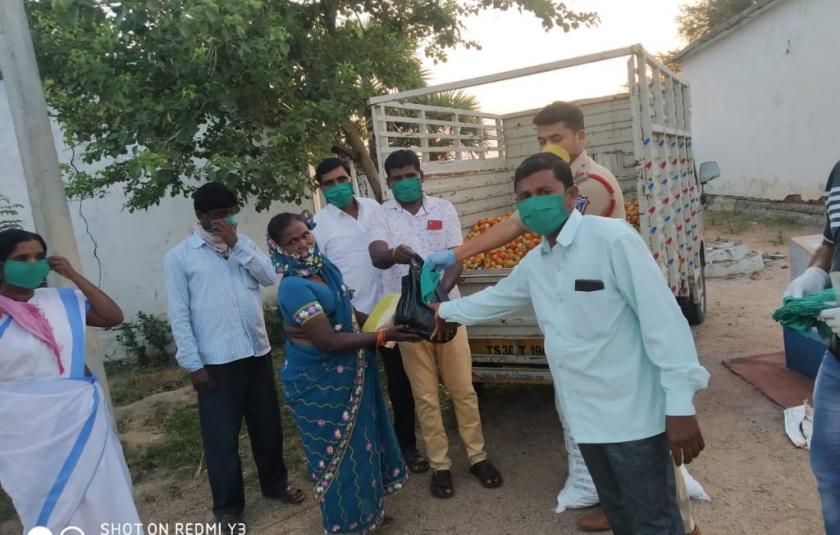 Distributing Fresh Vegetables to Poor Families in Telangana, India