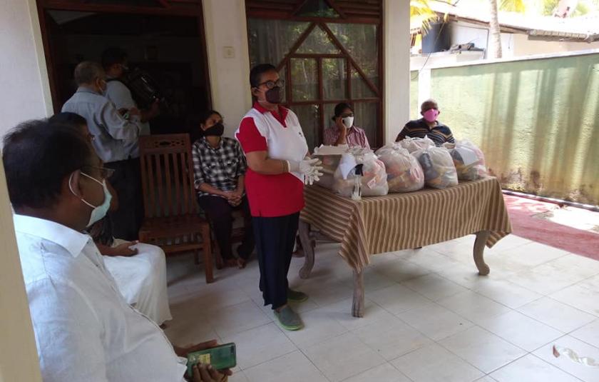 Distributing Aid in Galle, Sri Lanka