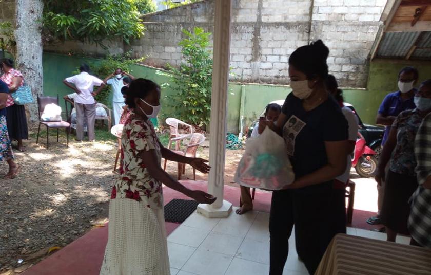 Distributing Aid in Galle, Sri Lanka