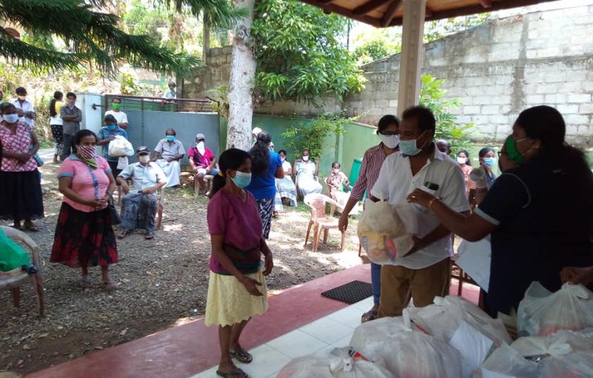 Distributing Aid in Galle, Sri Lanka