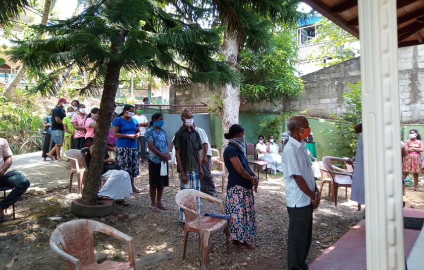 Distributing Aid in Galle, Sri Lanka