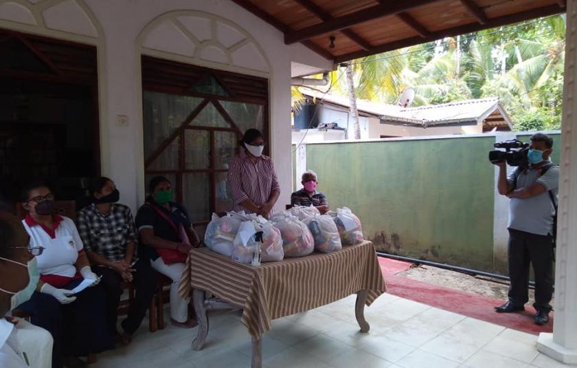 Distributing Aid in Galle, Sri Lanka