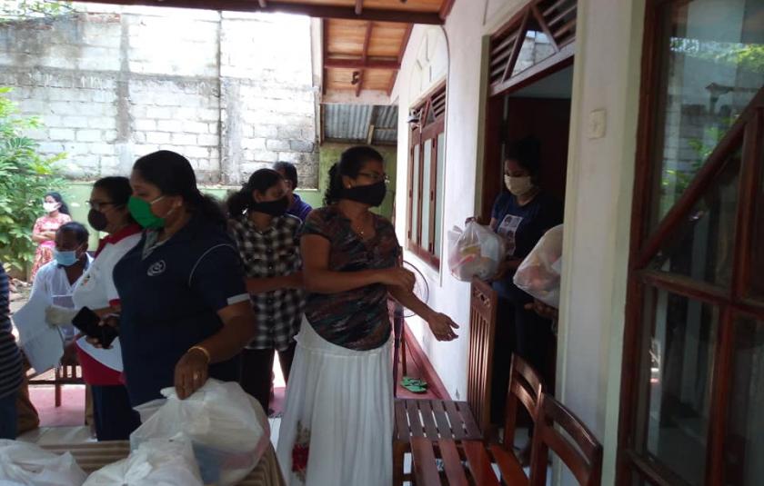 Distributing Aid in Galle, Sri Lanka