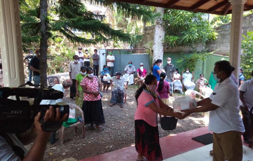 Distributing Aid in Galle, Sri Lanka