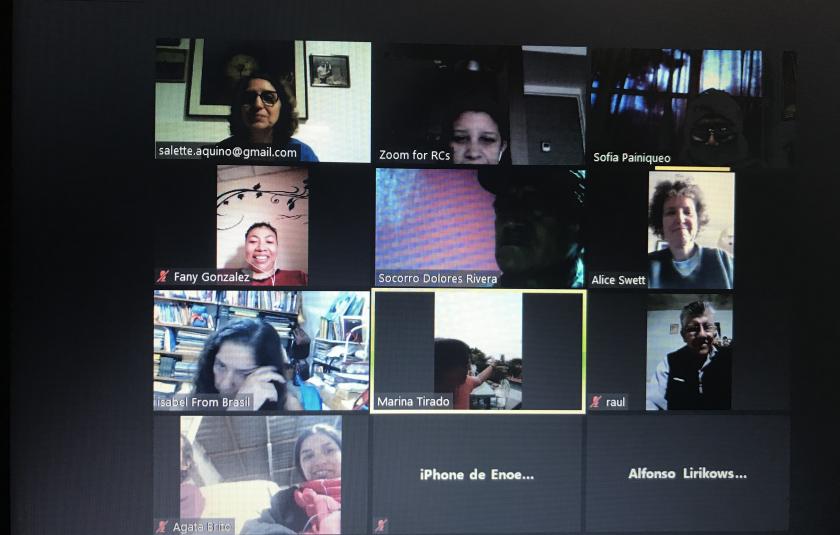 Photo: zoom screen with meeting participants 