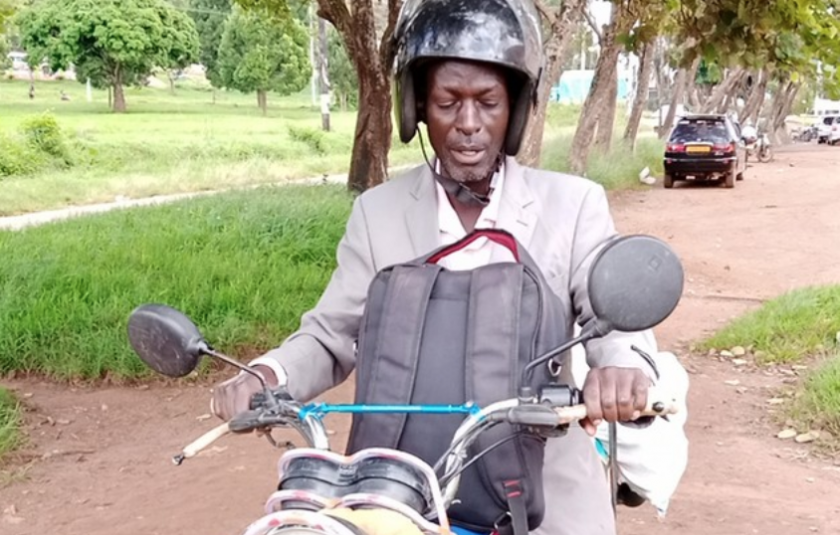 Photo: man on motorcycle