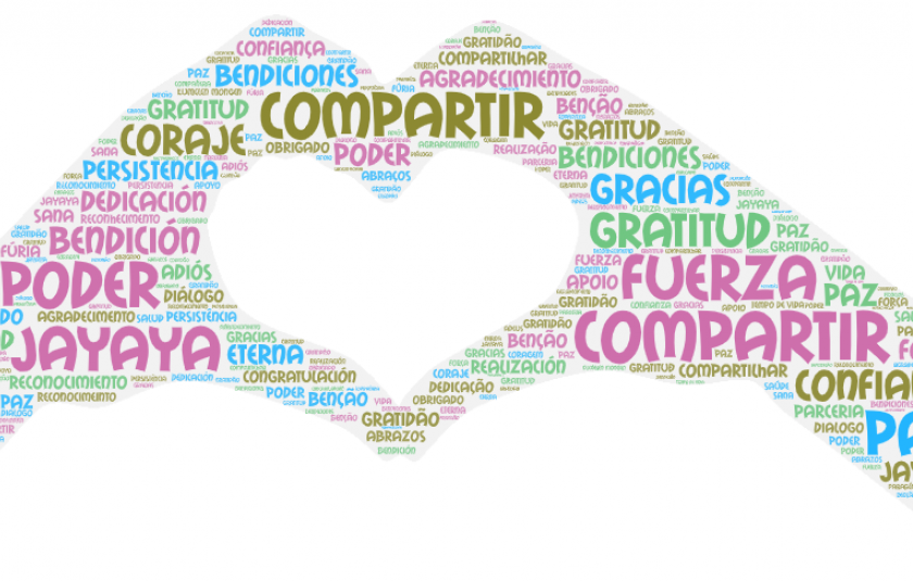 Photo: word cloud with the farewell words
