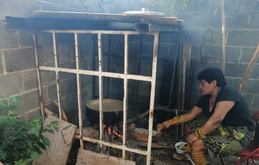 Slideshow: One of the girls cooking the pumpkin soup