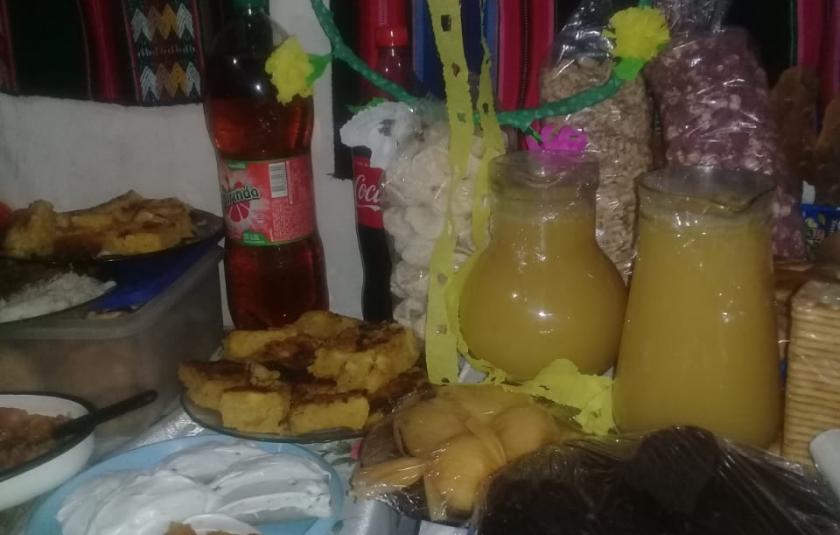 Photo: Table with the offerings 