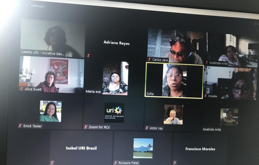 Photo: Screen photo of the participants 