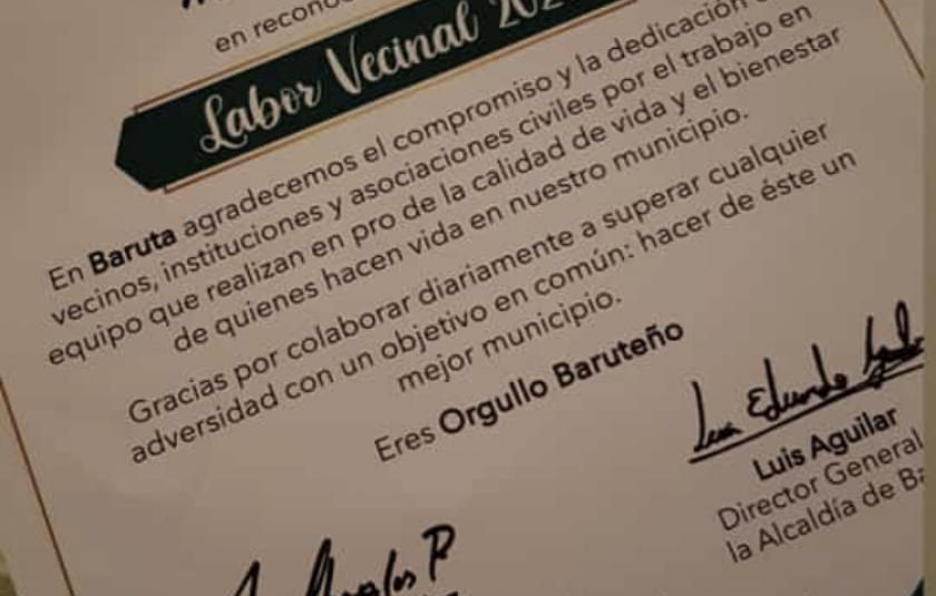 Photo: certificate to marina tirado 