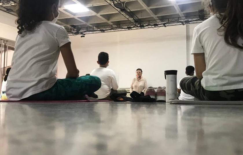 Photo: children set meditating 