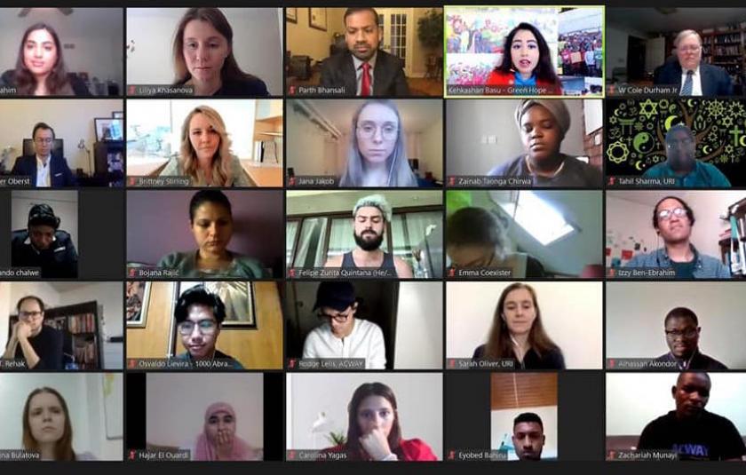Photo: Screenshot of participants of the ACWAY Youth Forum