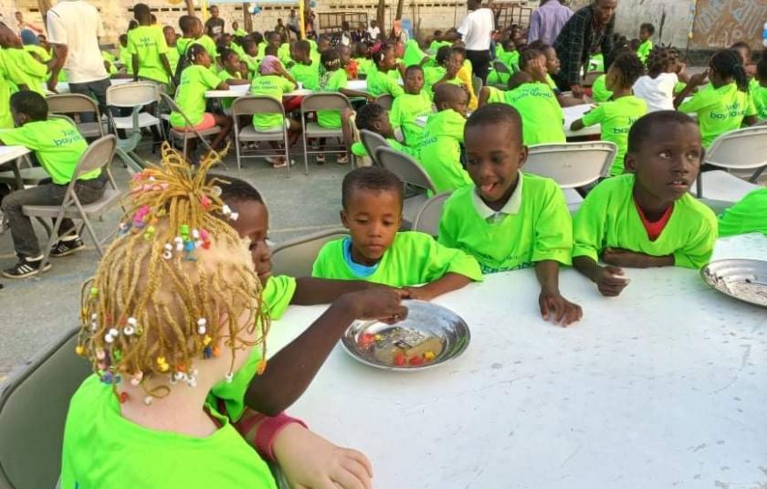 Photo: Children from the Camp playing. 