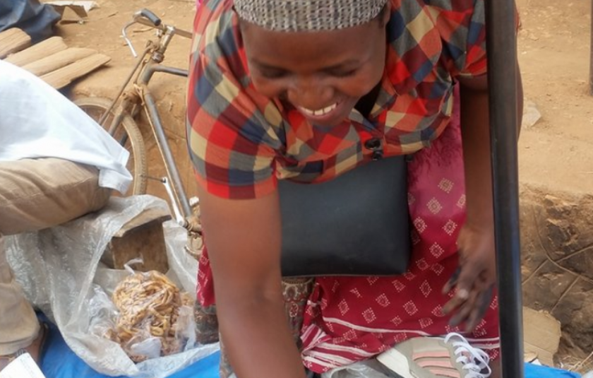 Photo: women picking out shoes