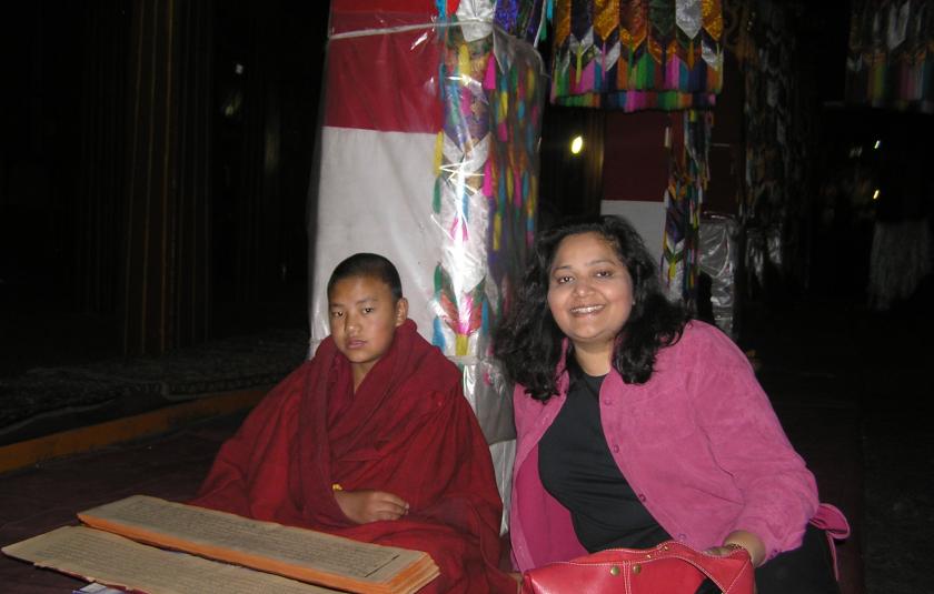 Preeta and young monk