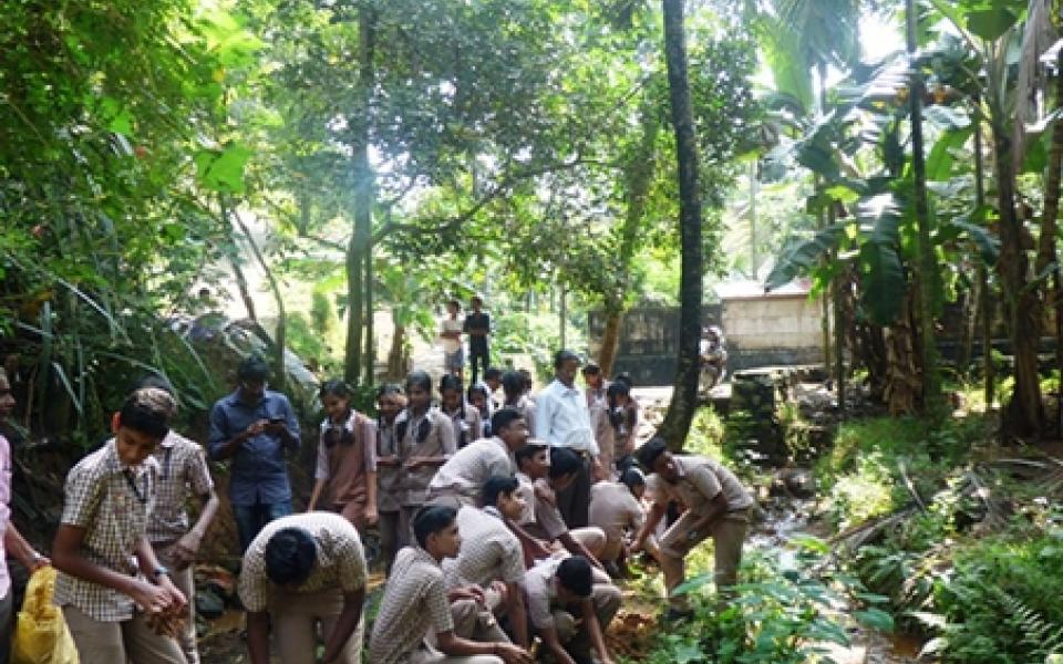 people working on the land