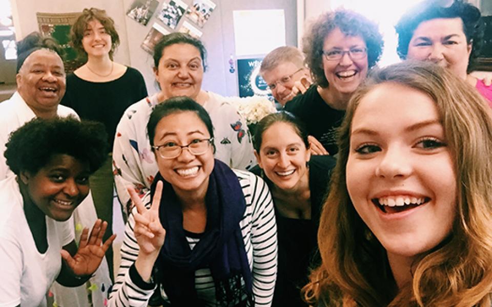 Eliza with most of the URI Staffs