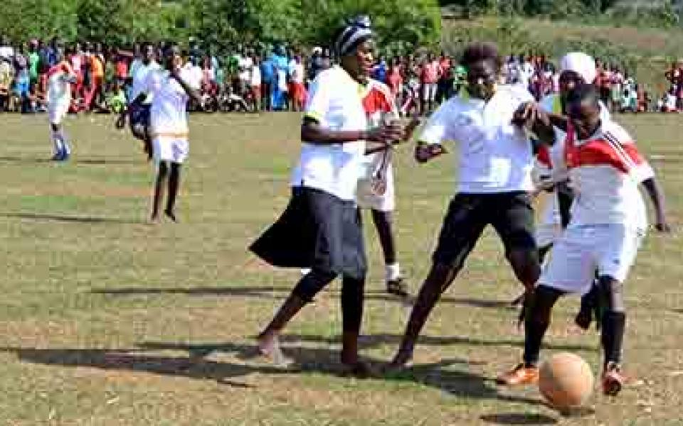 playing soccer photo