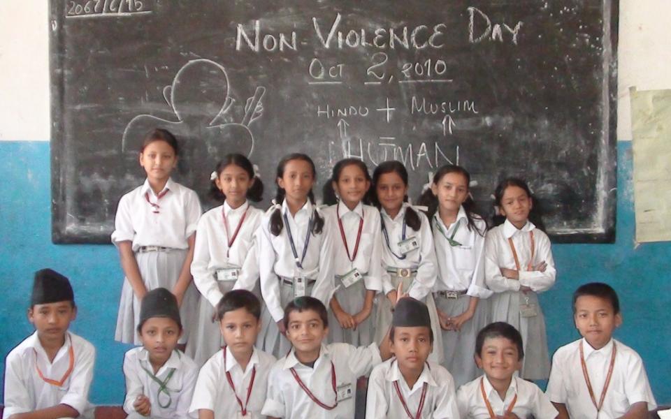 Students of Story sharing on Nonviolence.JPG