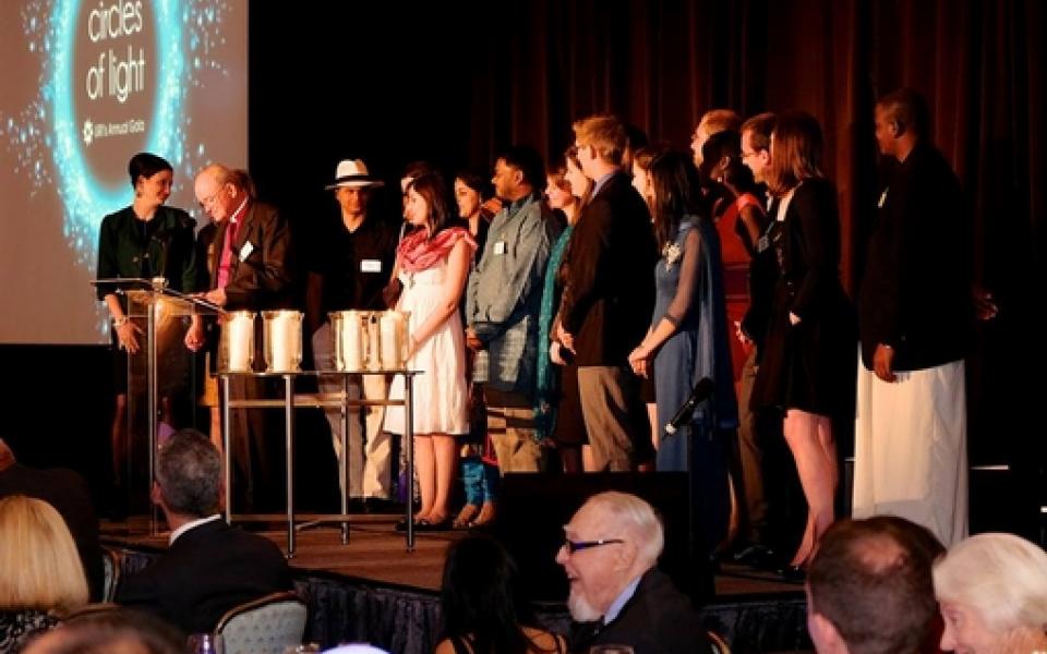 people standing at the stage 