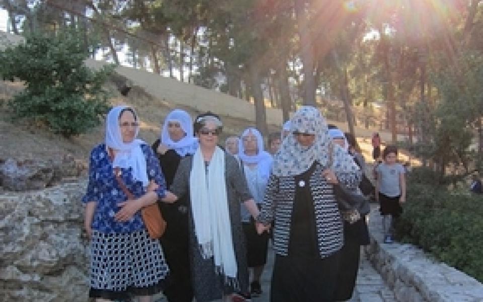 women leading the walk 