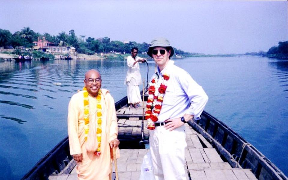 Dr. T. D. Singh in India with URI's founding Executive Director, Charles Gibbs.