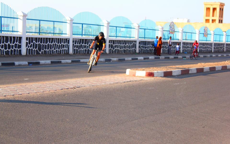 Cyclist in Djibouti