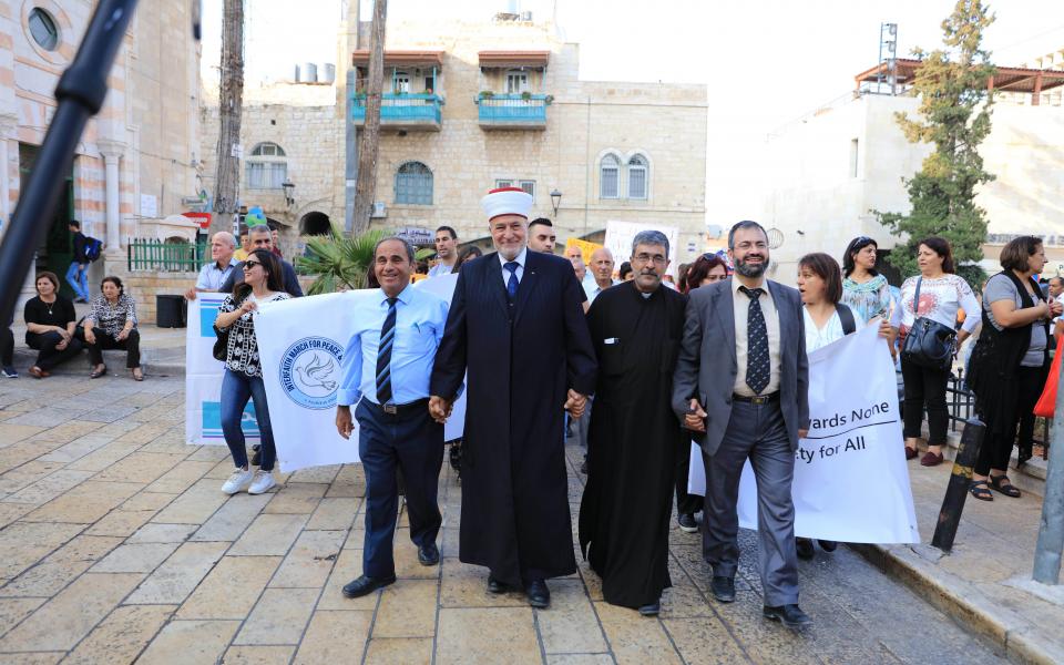 The Abrahamic Reunion CC celebrates Peace Day 2019 with an Interfaith March for Peace & Justice in Bethlehem