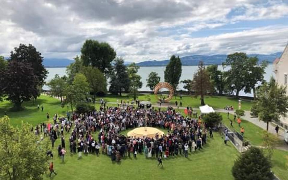 Ceremony and launch of the Ring for Peace sculpture