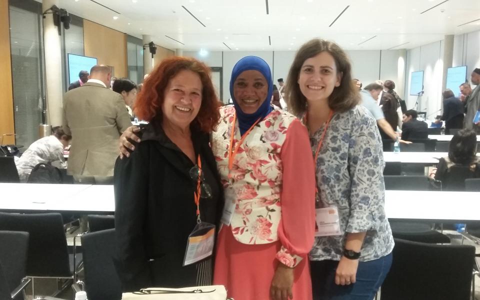 Monise Castella Olive from AUDIR CC, Nageeba Hasan from URI Uganda, and Lejla