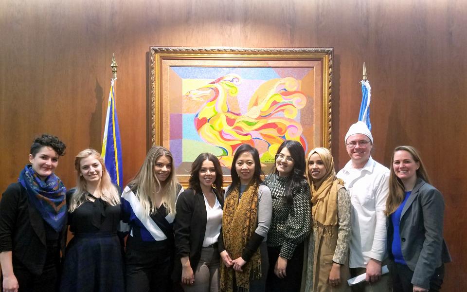 URI young leaders with Philippine ambassador to the UN