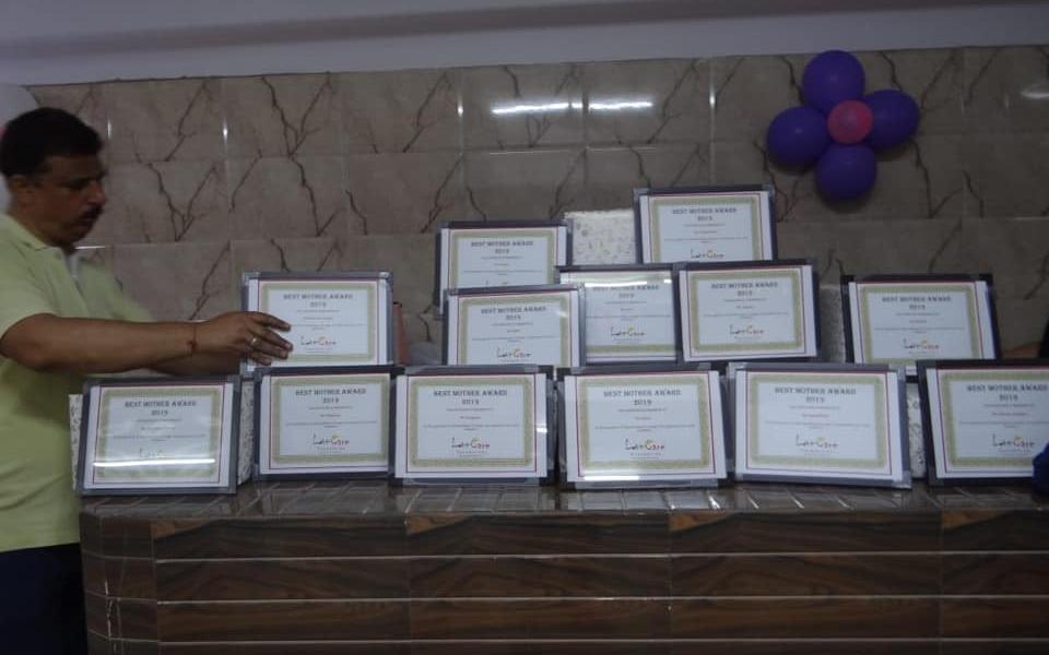 A picture of certificates stacked together.