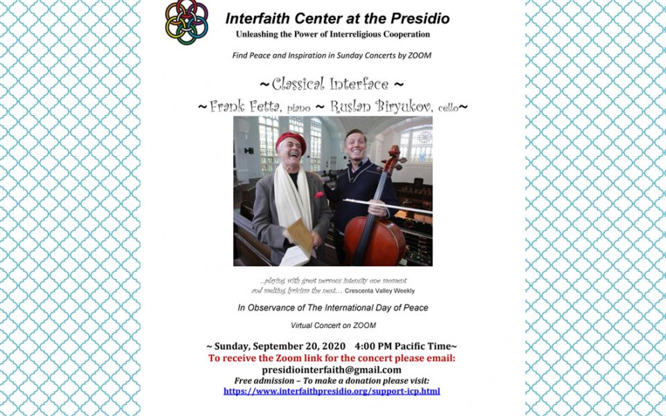 Interfaith Center at the Presidio celebrates Peace Day 2020