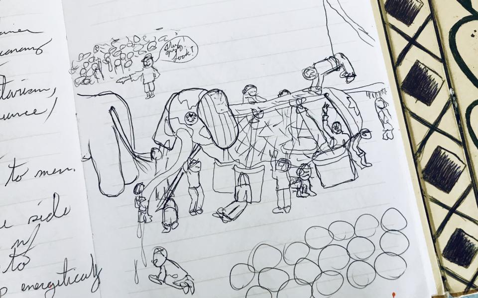 drawing of an elephant