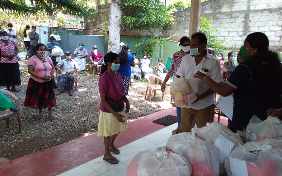 Distributing Aid in Galle, Sri Lanka