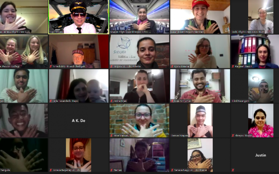 Photo: Screen shot of zoom meeting of Participants attending the virtual travel webinar 