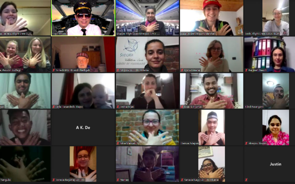 Photo: Screen shot of zoom meeting of Participants attending the virtual travel webinar