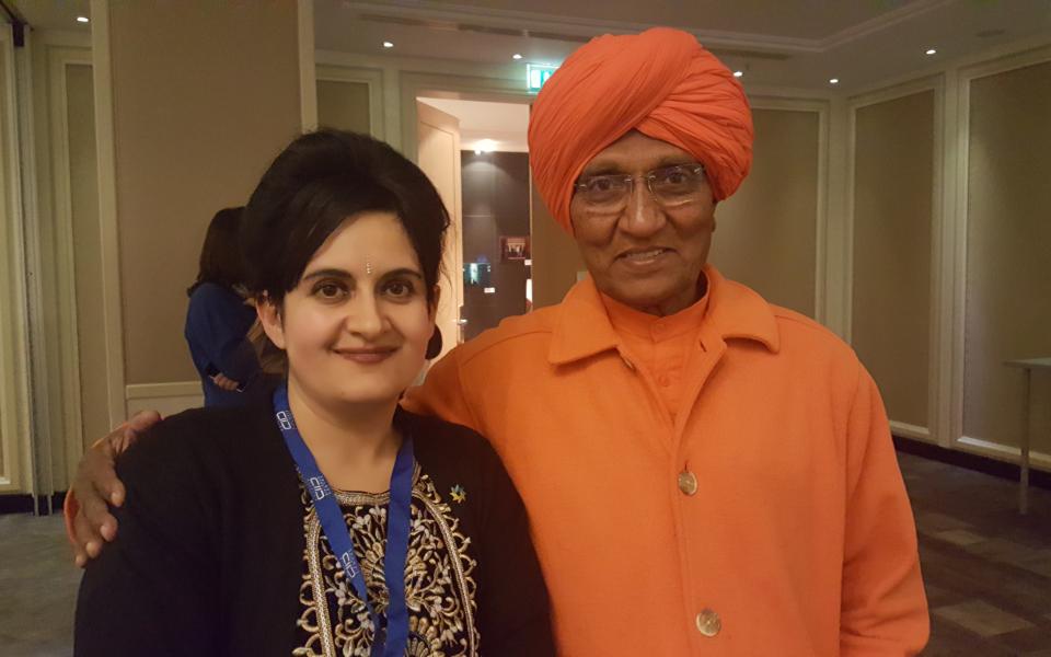 Swami Agnivesh with Kiran Bali MBE JP.