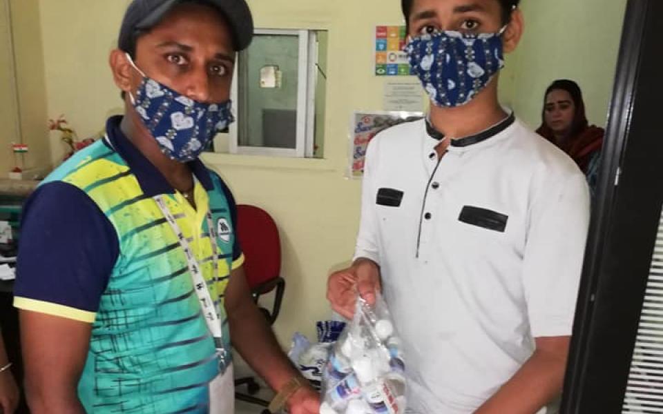 URI West India Distributes Pads and Other Necessities