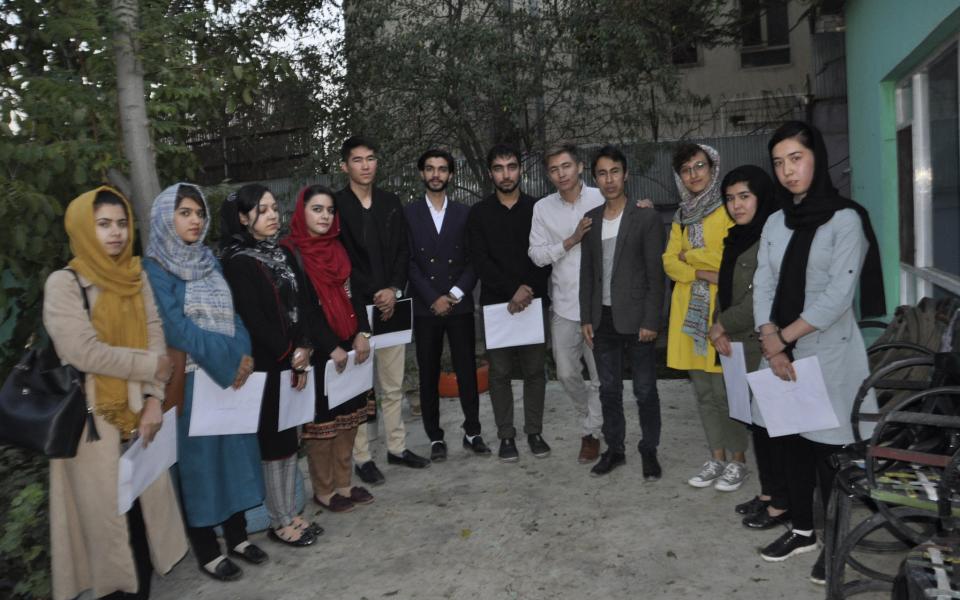 A group of people posing for a photo.